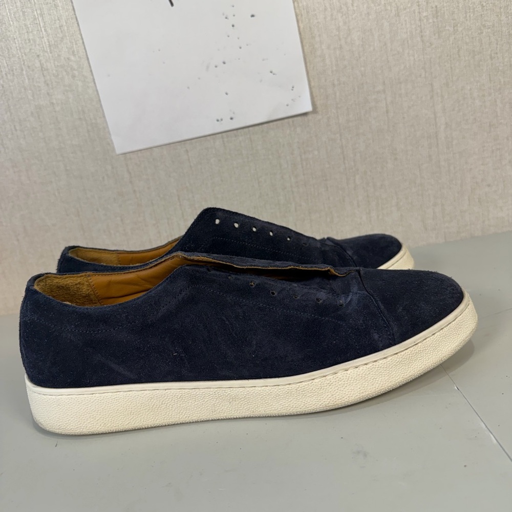 Men's Navy Suede Sneakers